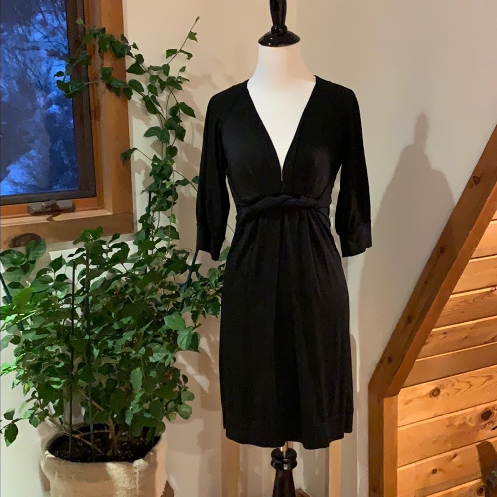 Black knit dress
